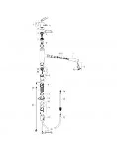 Maišytuvas plautuvei Zesis 150 su ištraukiama galva, 2jet, chromas, HANSGROHE