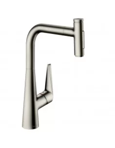 Maišytuvas plautuvei TALIS SELECT 300 M51, su ištraukiama žarna, stainless steel optic, HANSGROHE