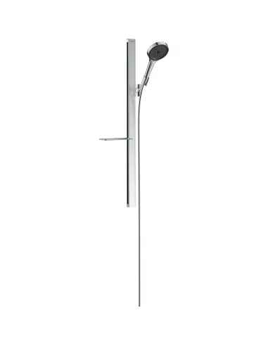 Dušo komplektas su aukštu laikikliu ir muiline Rainfinity 130 3 jet 90 cm chromas, Hansgrohe