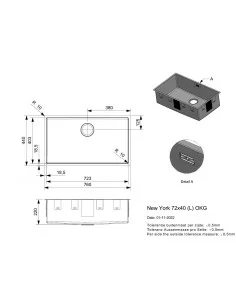 Plautuvė nerūdijančio plieno New York 72/40 (L), REGINOX