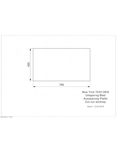 Plautuvė nerūdijančio plieno New York 72/40 (L), REGINOX