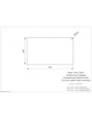 Plautuvė nerūdijančio plieno New York 72/40 (L), REGINOX