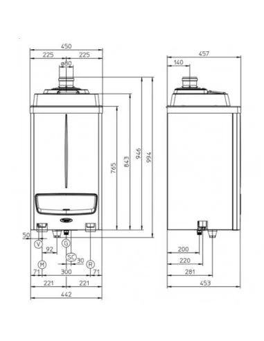 Pakabinamas dujinis katilas VICTRIX PRO 35 2 ErP, IMMERGAS