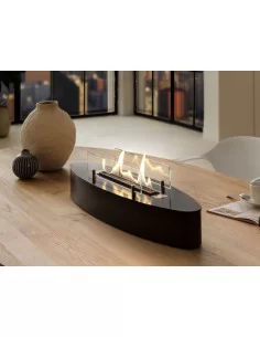 Bio židinys Ebios-fire Elipse Base, juodas