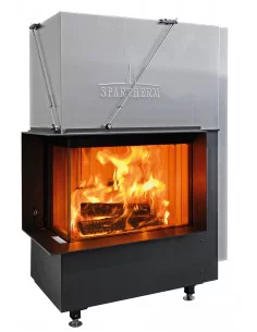 Plieninis židinio ugniakuras Spartherm Premium V-2L-80h, ø200mm S-Kamatik PREMIUM ir juodi šamotai