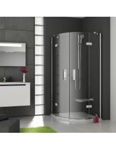 KOMPLEKTAS Dušo kabina SmartLine SMSKK4 90 X 90 CM SU PADU, RAVAK