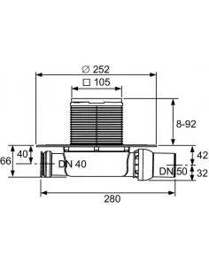 Trapo TECEdrainpoint S 110 komplektas, plokščias
