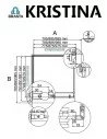 Dušo kabina KRISTINA 90 JUODA/SKAIDRUS, BRASTA GLASS