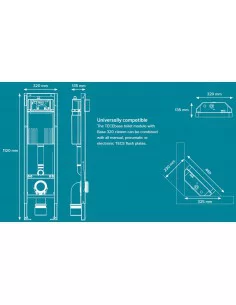 TECEbase WC rėmas 320mm