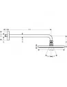Dušo galva stacionari iš sienos Raindance S 240 1jet PowderRain chromas, Hansgrohe