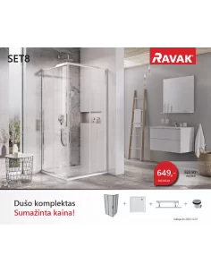 Dušo kabinos komplektas SET 8, RAVAK