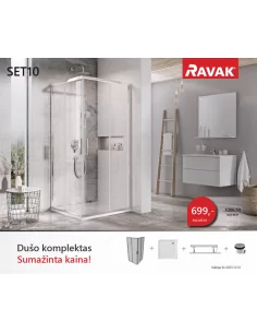 Dušo kabinos komplektas SET 10, RAVAK