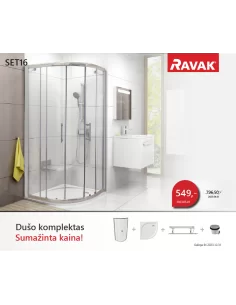 Dušo kabinos komplektas SET 16, RAVAK