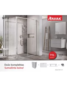 Dušo kabinos komplektas SET 12, RAVAK