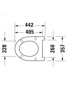 Unitazas pastatomas Durastyle Rimless su Soft close dangčiu, DURAVIT