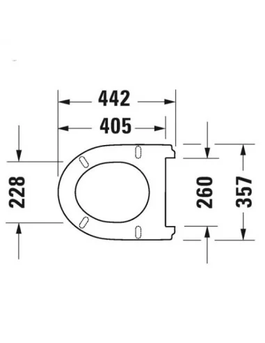 Unitazas pastatomas Durastyle Rimless su Soft close dangčiu, DURAVIT