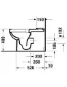 Unitazas pastatomas Durastyle Rimless su Soft close dangčiu, DURAVIT
