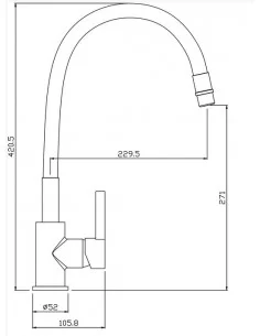 Plautuvės maišytuvas CUCINA Flexy 2, Vento