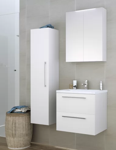 Spintelė SCANDIC su veidrodžiu 60 cm, balta, Raguvos Baldai