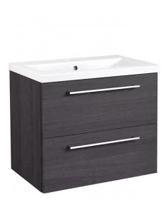 Spintelė su praustuvu SCANDIC 51cm, juodas ąžuolas, Raguvos Baldai