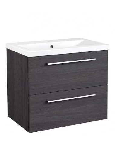 Spintelė su praustuvu SCANDIC 51cm, juodas ąžuolas, Raguvos Baldai