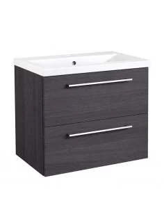 Spintelė su praustuvu SCANDIC 61cm, juodas ąžuolas, Raguvos Baldai