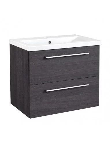Spintelė su praustuvu SCANDIC 61cm, juodas ąžuolas, Raguvos Baldai