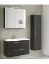 Spintelė su praustuvu SCANDIC 61cm, juodas ąžuolas, Raguvos Baldai