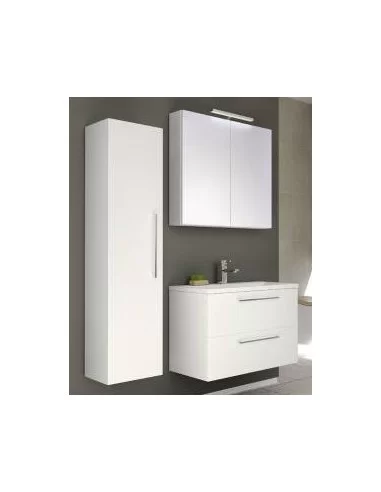 Spintelė su praustuvu SCANDIC 81cm, 2 stalčiai, balta, Raguvos Baldai