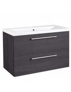 Spintelė su praustuvu SCANDIC 81cm, juodas ąžuolas, Raguvos Baldai