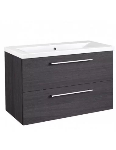Spintelė su praustuvu SCANDIC 81cm, juodas ąžuolas, Raguvos Baldai