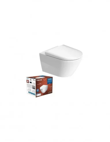 Pakabinamas unitazas Duravit D-Neo su TECEbase rėmu ir nuleidimo plokštele