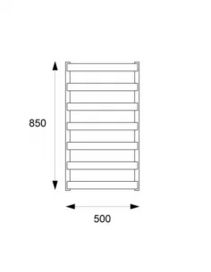 Elektrinis rankšluosčių džiovintuvas WIX TWIST 850x500 mm, Terma