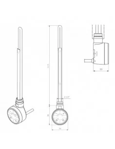 Elektrinis rankšluosčių džiovintuvas WIX TWIST 1110x500 mm, Terma