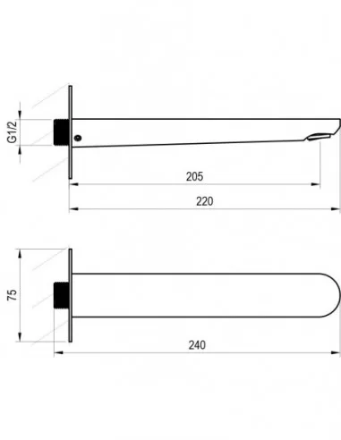Snapelis voniai EL 027.00, Baltas velvetas, RAVAK
