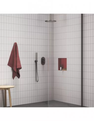 Laikiklis dušo galvutei 703.00CR, Šlifuotas grafito, RAVAK