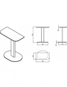 Vonios staliukas Wood S, Juodas ąžuolas, RAVAK