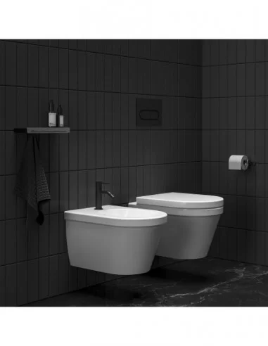 Bidė maišytuvas ESPIRIT 154 mm su dugno vožtuvu, Juodas matinis, RAVAK