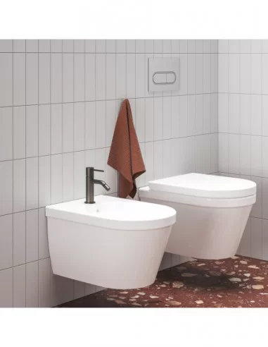 Bidė maišytuvas ESPIRIT 154 mm su dugno vožtuvu, Šlifuotas grafito, RAVAK