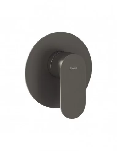 Termostatinis potinkinis dušo maišytuvas Eleganta, su jungikliu, Šlifuotas grafito, RAVAK