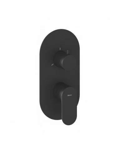 Trijų dalių maišytuvas Eleganta, BE dušo komplekto, Juodas matinis, RAVAK