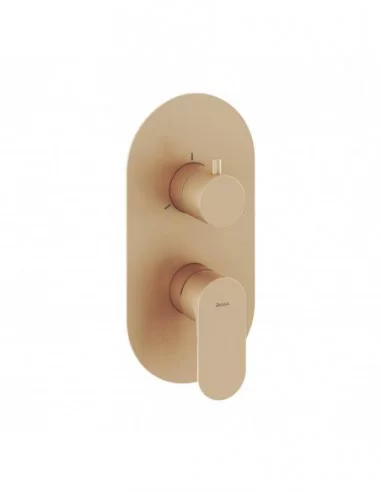 Trijų dalių maišytuvas Eleganta, BE dušo komplekto, Šlifuotas rožinis auksas, RAVAK