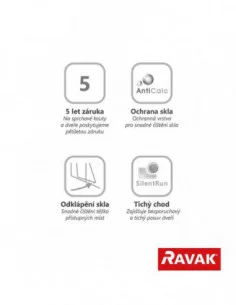 Dušo kabina Blix BLCP4 R550, Blizgus, RAVAK