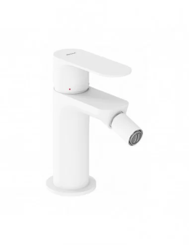 Bidė maišytuvas ELEGANTA 128 mm su dugno vožtuvu, Baltas velvetas, RAVAK