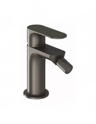 Bidė maišytuvas ELEGANTA 128 mm su dugno vožtuvu, Šlifuotas grafito, RAVAK