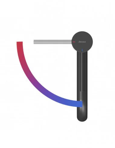 Maišytuvas ESPIRIT 340 mm su BeCool funkcija, Juodas matinis, RAVAK