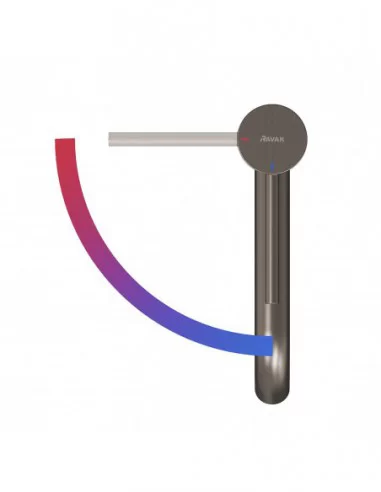 Maišytuvas ESPIRIT 340 mm su BeCool funkcija, Šlifuotas grafito, RAVAK