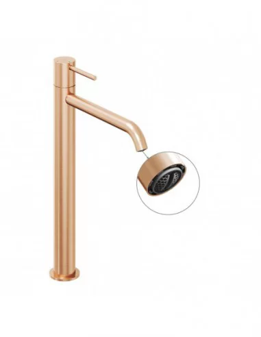 Maišytuvas ESPIRIT 340 mm su BeCool funkcija, Šlifuotas rožinis auksas, RAVAK