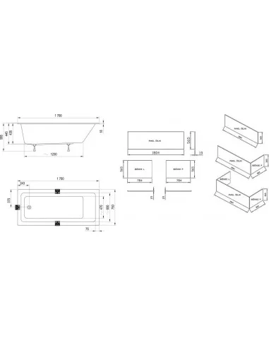 Vonia 10° Slim, Balta, RAVAK