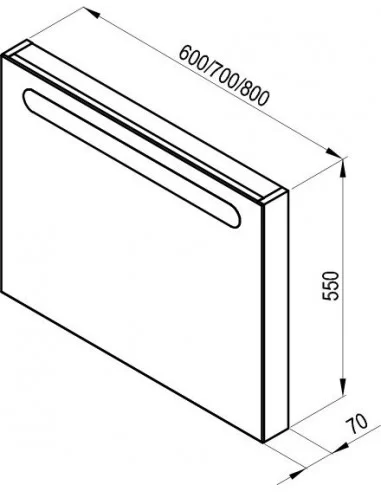 Veidrodis Chrome 700, Balta, RAVAK